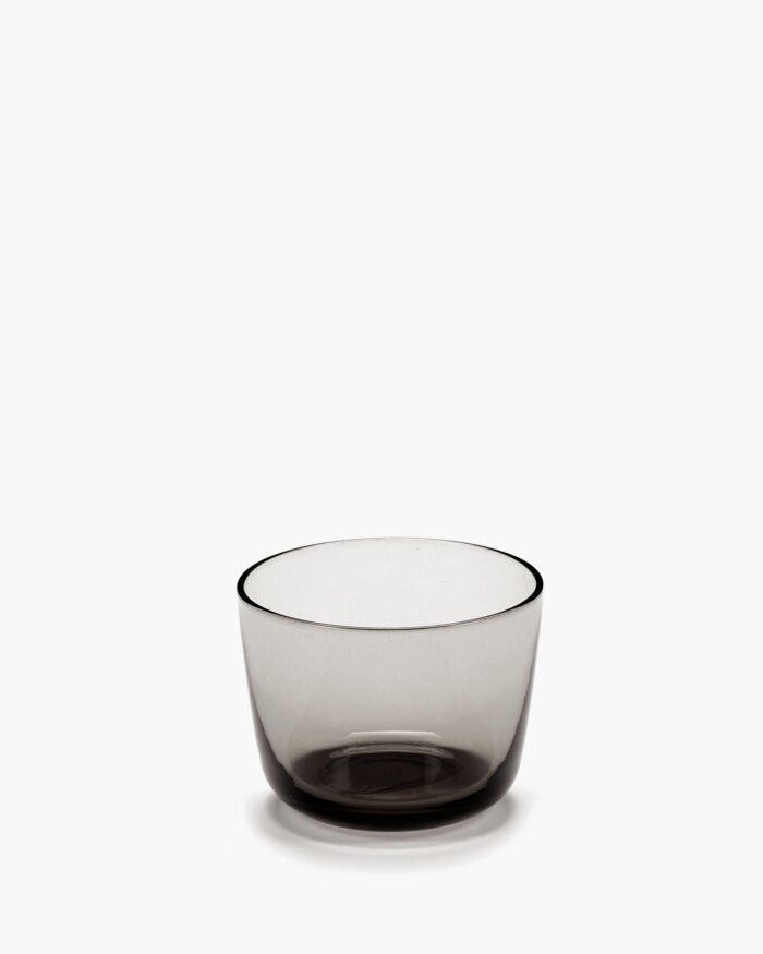 GLASS LOW CENA L8 x W8 x H6 CM SMOKY GREY