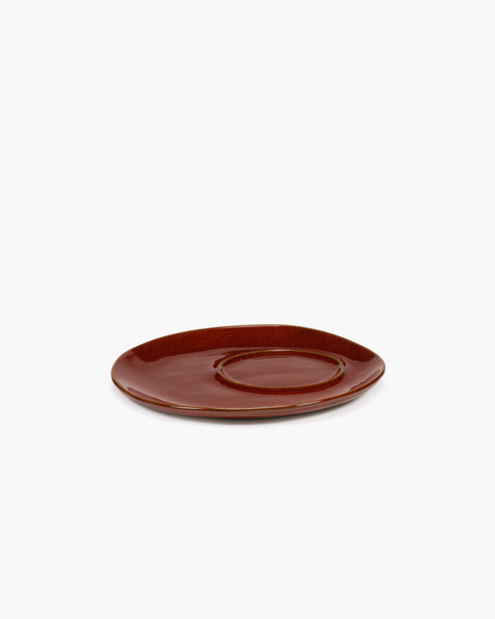 SAUCER COFFEE CUP VENETIAN RED LA MÈRE L 14.5 W 14.5 H 1.5 CM