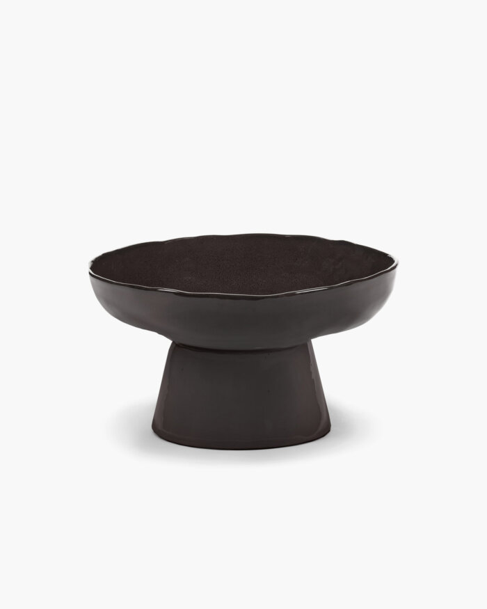 SERVING PLATE FOOT EBONY LA MÈRE L 31 W 31 H 18 CM
