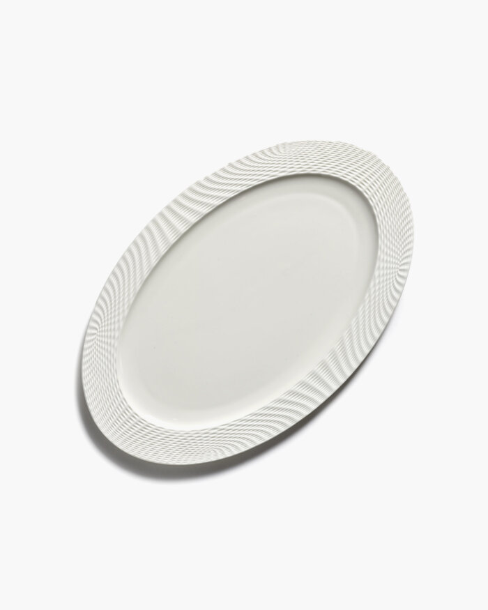 OVAL PLATE WHITE NIDO L 37 W 23.5 H 1.5 CM
