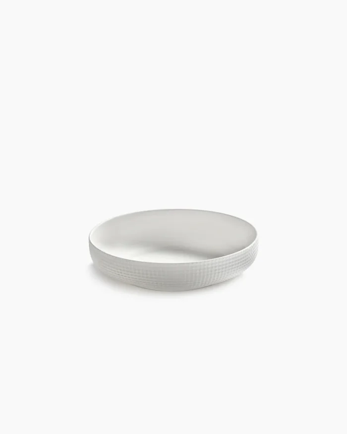 SERVING PLATE ROUND M WHITE NIDO L 21 W 21 H 5 CM