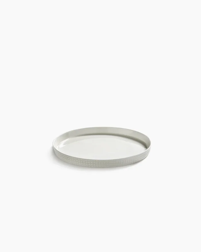 PLATE RAISED EDGE L WHITE NIDO L 20 W 20 H 1.7 CM