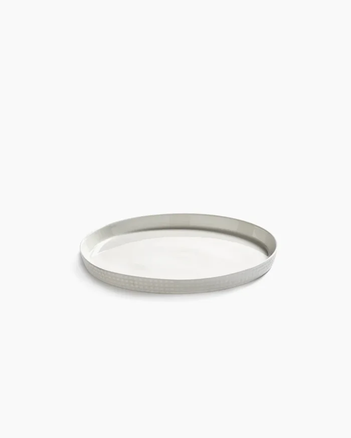 PLATE RAISED EDGE XL WHITE NIDO L 24 W 24 H 1.9 CM