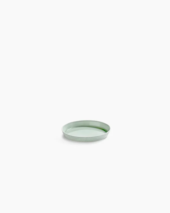 PLATE RAISED EDGE XS GREEN NIDO L 10 W 10 H 1.4 CM