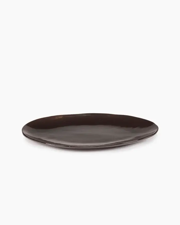 OVAL PLATE EBONY LA MÈRE L 37.5 W 27.5 H 2 CM