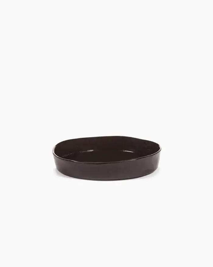 DEEP PLATE M EBONY LA MÈRE L 23 W 23 H 4 CM
