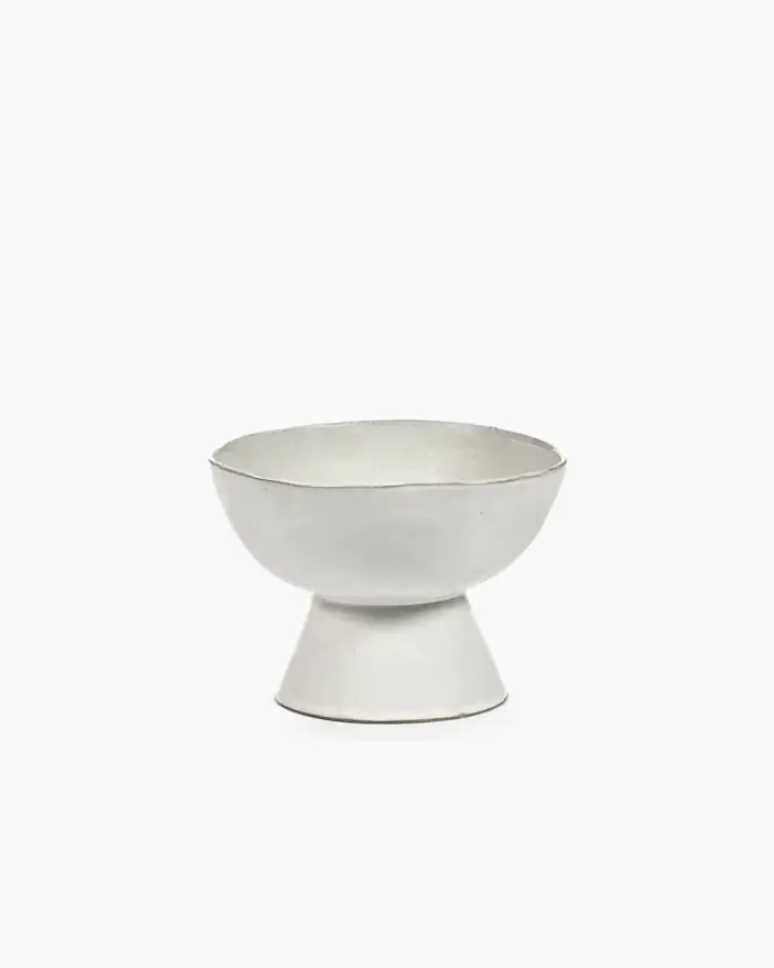 HIGH BOWL LARGE FOOT OFF WHITE LA MÈRE L 20.5 W 20.5 H 14.5 CM