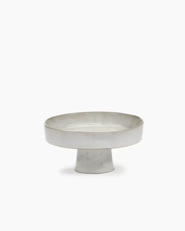 DEEP PLATE FOOT L OFF WHITE LA MÈRE L 25 W 25 H 12.5 CM