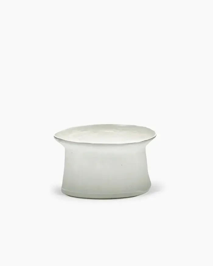 DEEP PLATE LARGE FOOT OFF WHITE LA MÈRE L 19.5 W 19.5 H 11 CM