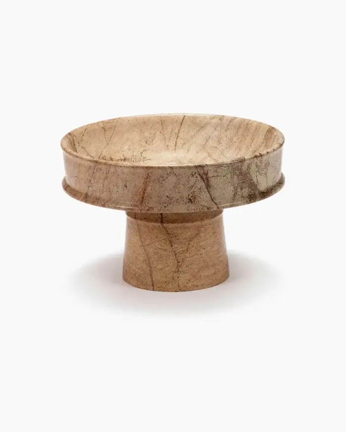 BOWL HIGH BROWN DUNE L 30.5 W 30.5 H 19 CM
