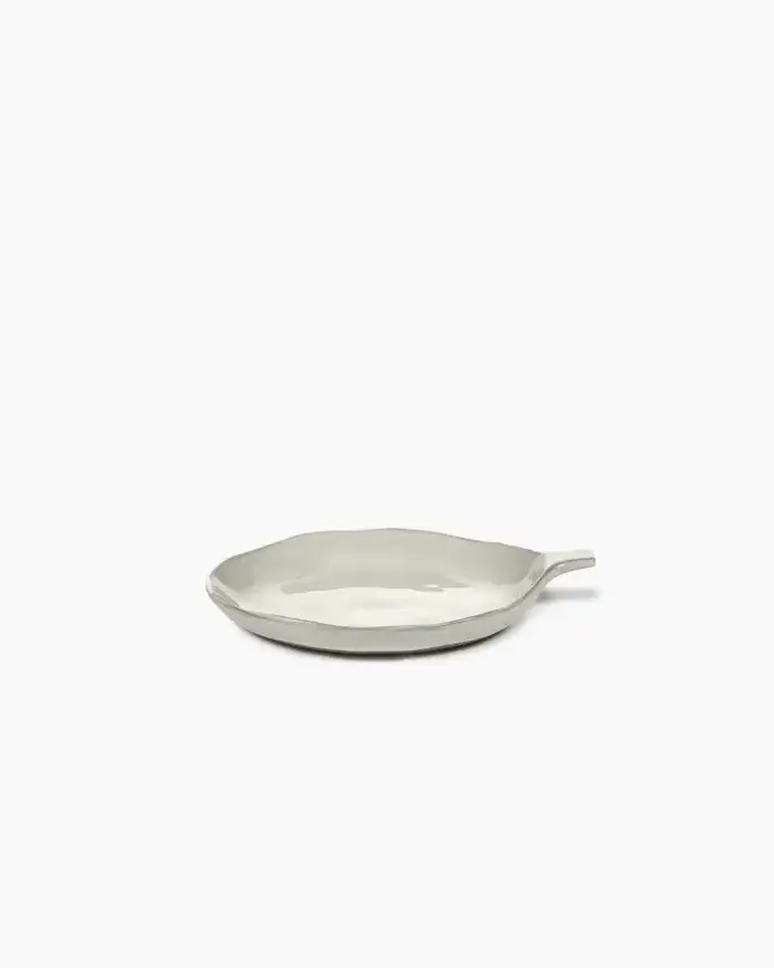 PLATE WITH HANDLE OFF WHITE LA MÈRE L 20 W 17 H 2 CM