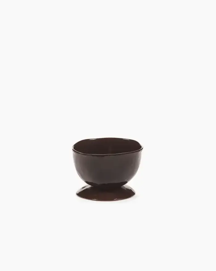 HIGH BOWL ON FOOT S EBONY LA MÈRE L 13 W 13 H 9.5 CM
